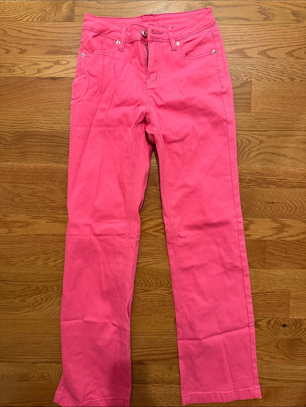 Women's Bright Pink Straight-Leg Jeans